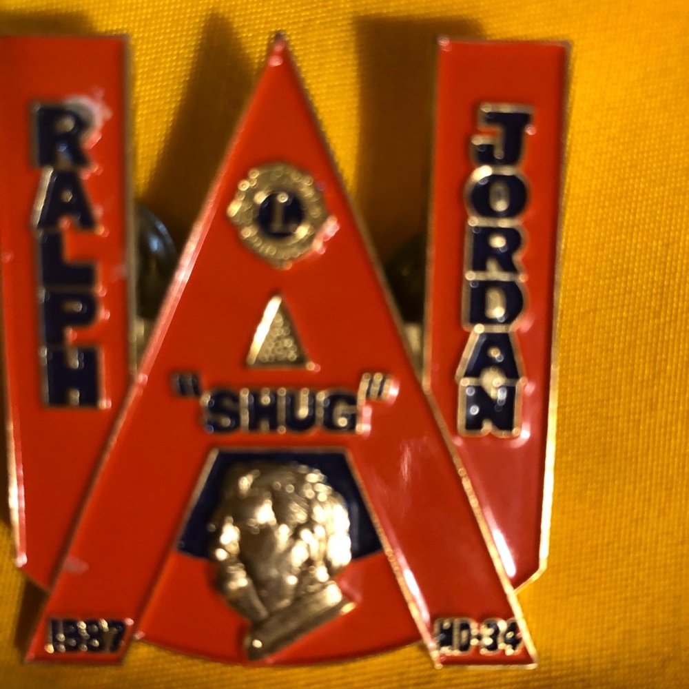 Lions Club Pin Al 1987 Prestige Ralph Shug Jordan
